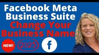 Change Your FACEBOOK BUSINESS Name 2023 META Business Suite