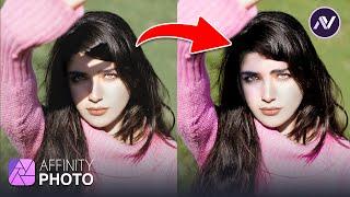 Remove & Improve Unwanted Shadow from Face In Affinity Photo | Remove Hand Shadow In Affinity Photo