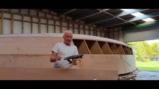 Planking the hull with plywood