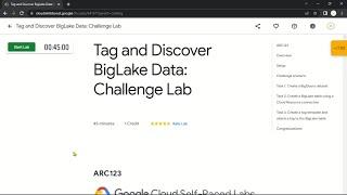 Tag and Discover BigLake Data: Challenge Lab | ARC123 | Solution