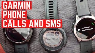 Garmin Instinct 2, Epix, Fenix 7 Receiving Phone Calls and Replying with Text Message