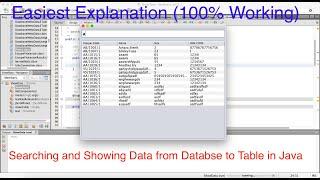 Searching and Showing data in Table from the Database using TextField in Java Netbeans.