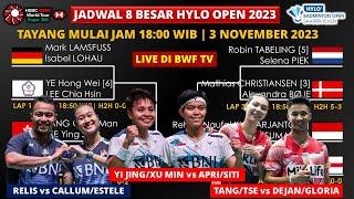 Jadwal Hylo Open 2023 Hari ini day4: 3 XD Bertanding | Draw 8 Besar Hylo Open 2023 Badminton