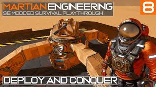 Martian Engineering E8: Deploy and Conquer | Deployable Autocannon Turret | Space Engineers Survival