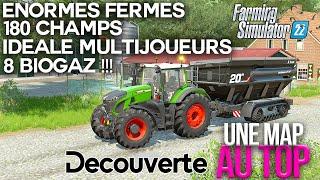 UNE MAP AUX FERMES ENORMES TAILLÉE POUR DU MULTI !!  (Présentation de Map) - Farming simulator 22