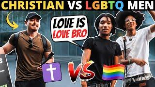 LGBTQ MEN CHALLENGE STREET PREACHER! (This Was Intense...)