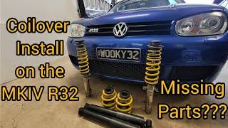 VW MK4 R32 Golf Coilover install + New wheel reveal!!