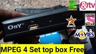 Best MPEG 4 Set Top Box Ony Set Box Unboxing And Review | mbfreedish