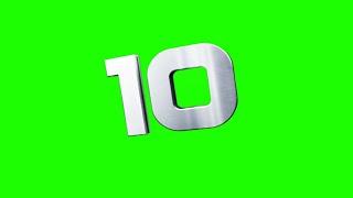 10 Second Platinum Number Countdown | Green Screen Videos