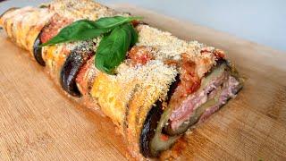 Take 2 eggplants and make this amazing recipe! Quick and easy delicious eggplant roll!