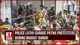 Bihar Police Lathi-Charge Protesters in Patna During Bharat Bandh Against SC Reservations Ruling