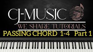 How to Play PASSING CHORD From Chord 1 to Chord 4  || Beginner level 1 || Voicing 1