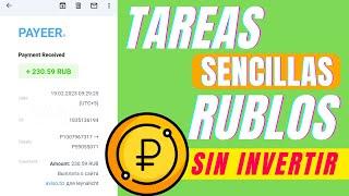 GANAR RUBLOS A PAYEER 2023 CON TAREAS SENCILLAS