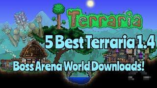 Top 5 Boss Arena World Downloads! (AFK FARMS) (LINKS IN DESCRIPTION) | Terraria 1.4