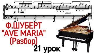 21 урок: «Ave Maria» Schubert. Разбор. Как играть. Онлайн-уроки фортепиано для взрослых. «Pro Piano»