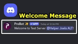 ProBot Setup Custom Welcome Message (TUTORIAL)