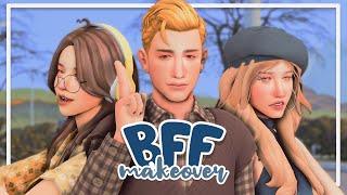 Giving the BFF's the ULTIMATE makeover! + CC List | Sims 4: Townie Makeover CAS