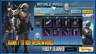 SEASON 15 ROYAL PASS 1 TO 100 REWARDS FIRST LOOK, FREE RP REWARDS, SEASON 15 ROYALE PASS FULL LEAKED