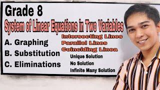 System of Linear Equations in Two Variables - ( Substitution, Elimination and Graphing )