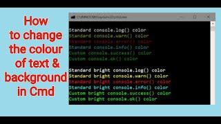 cmd color change || cmd text and background colour change .
