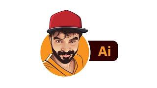 make vector portrait , cartoon avatar | adobe illustrator tutorials