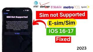 iPhone Sim not Supported 2023 | iPhone esim not supported Fixed.
