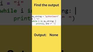 Find the output in python  #python #shorts #coding #developer