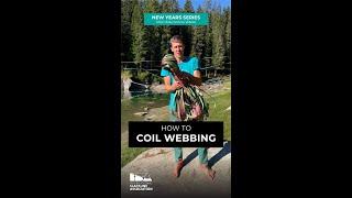 How to coil and uncoil slackline webbing !  Short Educational Videos 