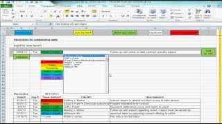 Excel spreadsheet providing list of reminders / future tasks / to-do items (Video 1 of 3) - Freeware