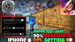 iPhone  dpi settings ️ | iPhone  best dpi setting ️ for free fire  | 90% headshots  | ff