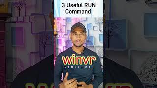 3 Most Useful RUN Command For Windows User #shortvideo #shorts