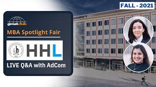 HHL Leipzig Adcom Q&A | #HHL MBA Masters Admissions | #MBA Spotlight #BSchool Fair Nov 2021