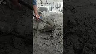 Mixing cement and sand #mix #cement #sand #construction #shorts #subscribe