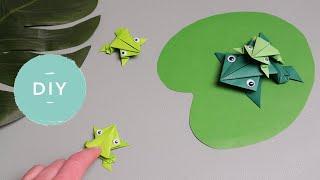 Kikker vouwen - Stap voor stap een origami kikker knutselen
