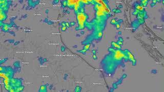 Precipitazioni (radar windy) ore 20.45 ITALIA #meteo  #radar  #precipitation #windy #italy