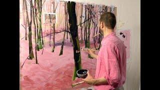 Olivier Morel, "Forêt rose" - in the Studio