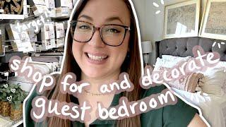 Shopping for Home Decor + Decorating Guest Bedroom #Vlog