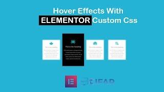 Custom Hover Effects With Elementor custom CSS | Web Cifar | WordPress 2019