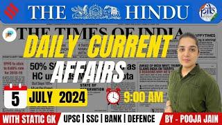 5th July Current Affairs 2024 | Daily Current Affairs | Current Affairs By Pooja Jain