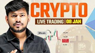 Live Trading  || Crypto , Altcoins , Gold and USOil  | 08 JAN #xauusd #bitcoin #livetrading