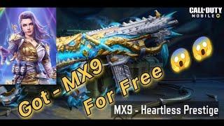 ** Got MX9 - Heartless Prestige for Free  in codm | 2023