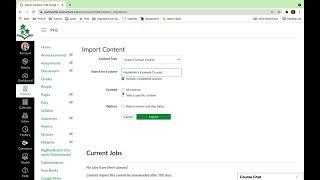 Import Content from an old course into a new Canvas Course