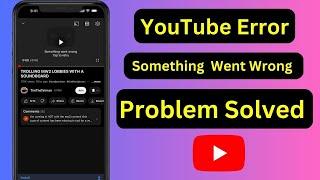 Something Went Wrong Tap to Retry YouTube iPhone | 2024 | YouTube Something Went Wrong iOS 16