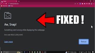 How To Fix Aw Snap! Something Went Wrong While Displaying This Webpage Error in Googel Chrome