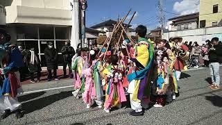 祭頭囃し仲町通り／左方 小山郷　鹿島神宮祭頭祭　Ｒ07(2025)/03/09　