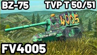 FV4005, BZ-75 & TVP T 50/51 | WOT Blitz Pro Replays