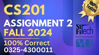 cs201 assignment 2 solution 2024 | cs201 assignment 2 solution fall 2024