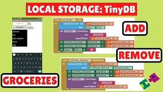 MIT App Inventor 2 Local Storage: TinyDB