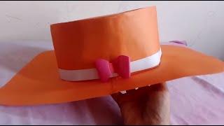 How To Make a Paper Hat/Summer Hat  . #Aliya&Arisha