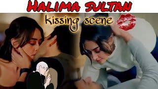 Halima Sultana Kissing Scene || Esra Biligic Romantic Scene  ||